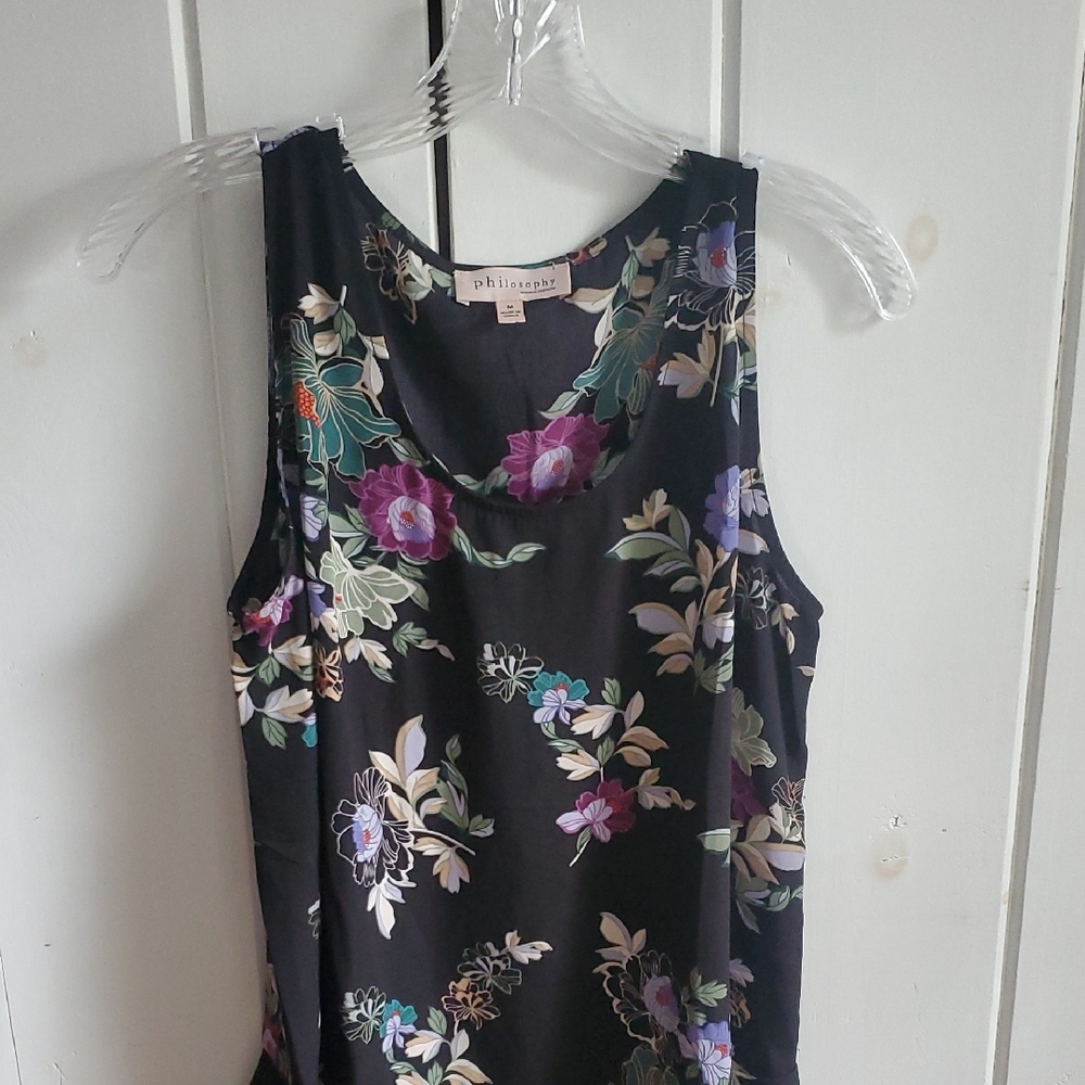 Philosophy Black Floral Top